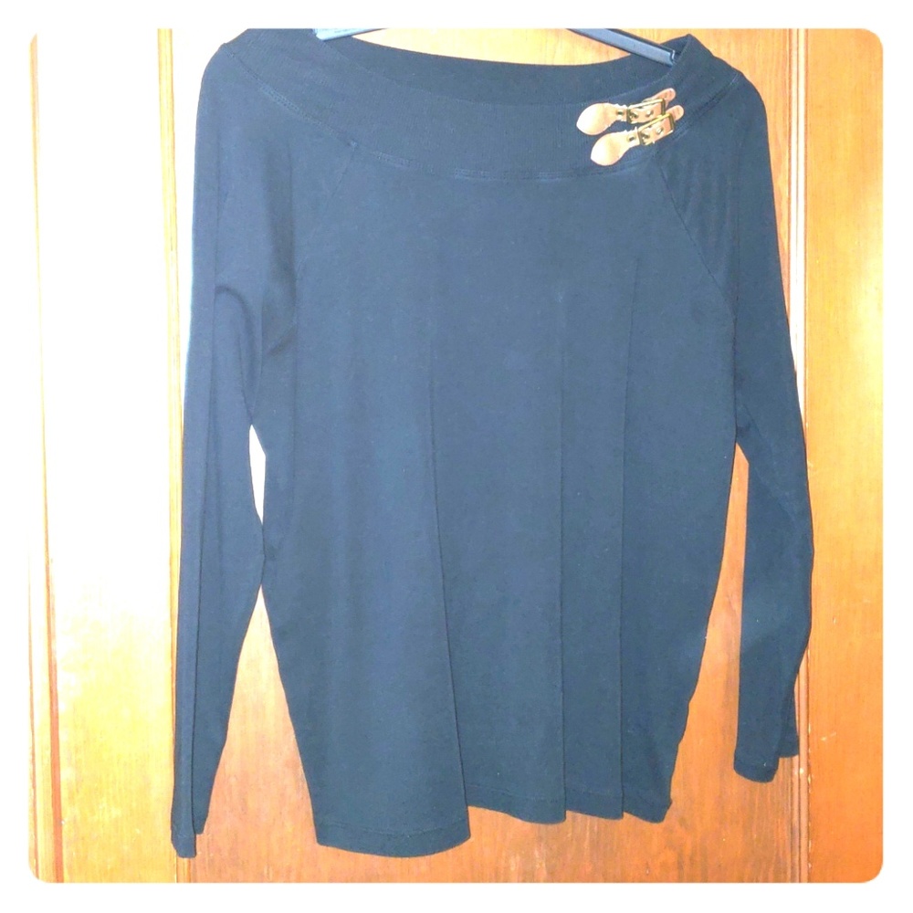 Ralph Lauren black buckle shirt